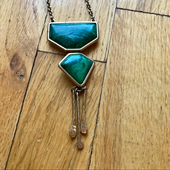 Lucky brand green and gold necklace - Picture 1 of 4